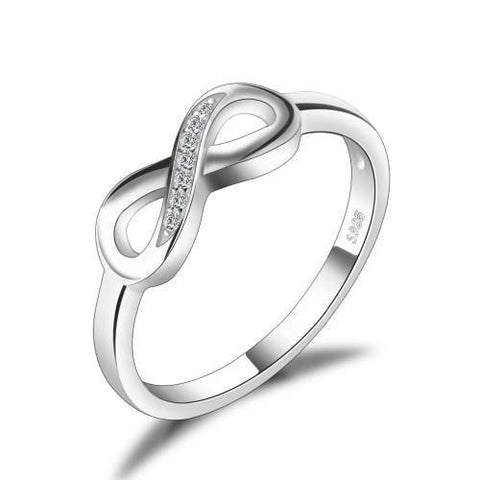 Silver infinity ring