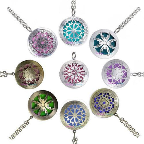 Vintage aroma therapy locket pendants