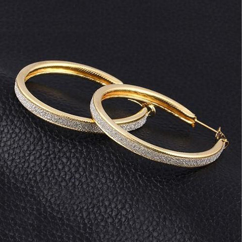 Shimmering hoop earrings