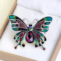 Colorful butterfly brooch