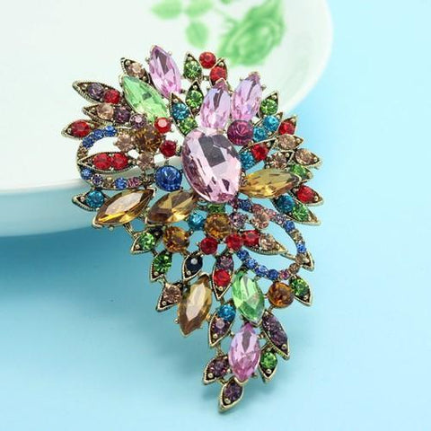 Vibrant 'Champagne Star' brooch