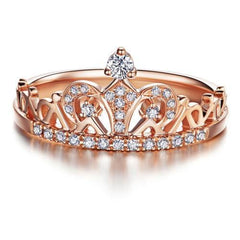 Rose gold crown ring