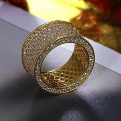 Luxurious pavé wide ring