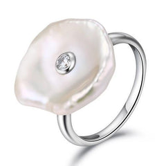 Irregularity freshwater pearl ring