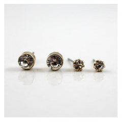 9-in-1 gold-colored earrings set