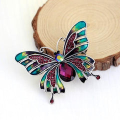 Colorful butterfly brooch