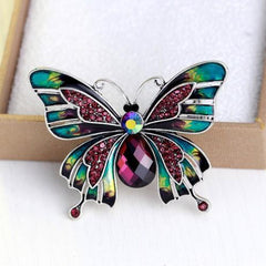 Colorful butterfly brooch