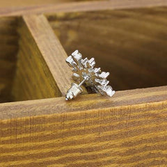 Snowflake stud earrings