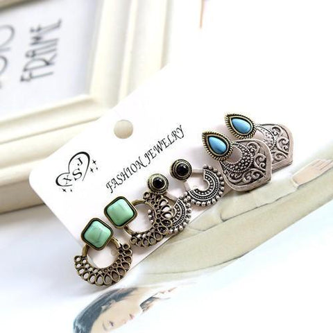 3-in-1 vintage earrings