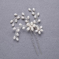 3-piece pearl comb and hair pins