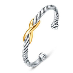 Twisted wire infinity cuff bracelet