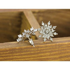 Snowflake stud earrings