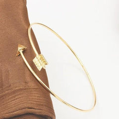 'Cupid's arrow' bangle in gold and silver